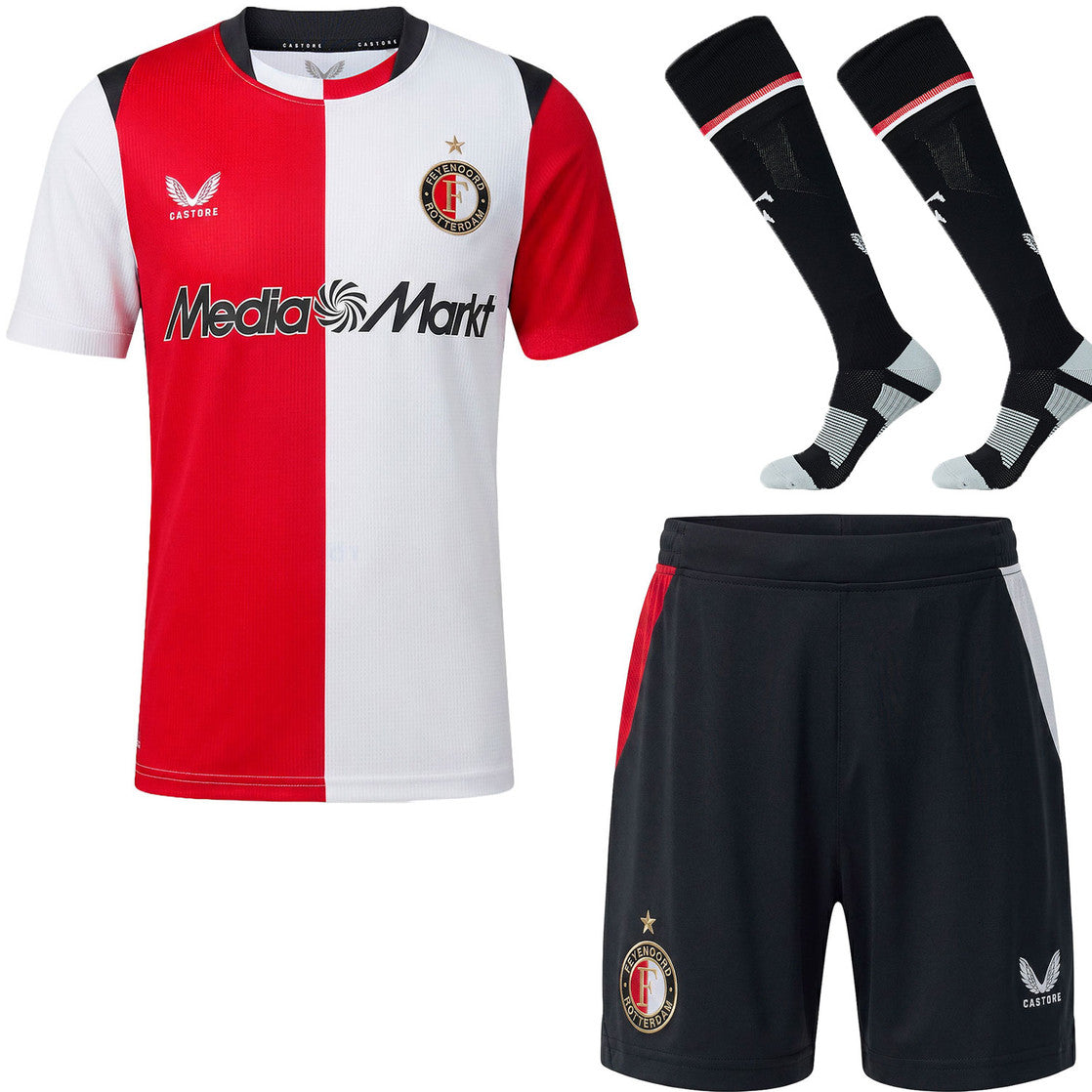 Feyenoord Thuisshirt - Kindermaten incl broekje en sokken.